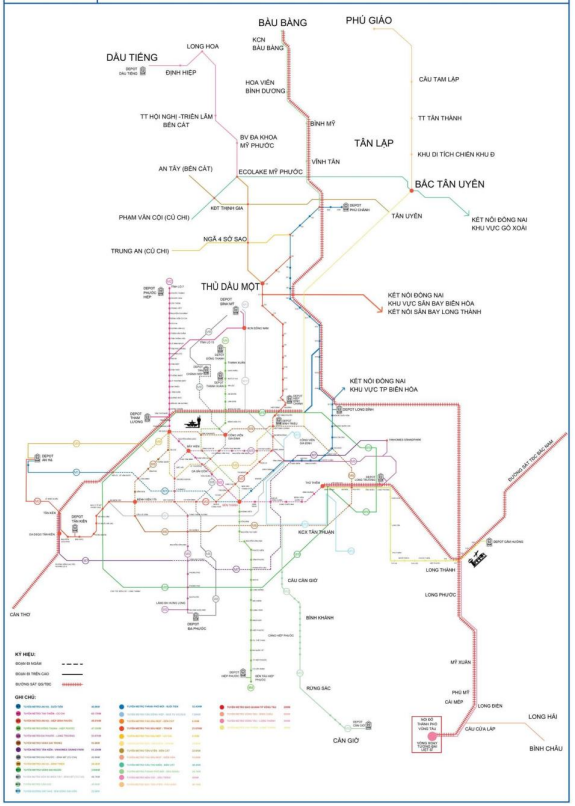 Siêu đô thị TP.HCM ưu tiên đầu tư sớm 9 tuyến metro hơn 37 tỷ USD, dài 374 km: Có 6 tuyến ở khu vực trung tâm, 2 tuyến tại Bình Dương (cũ) và 1 tuyến hướng Vũng Tàu (cũ) - Ảnh 4