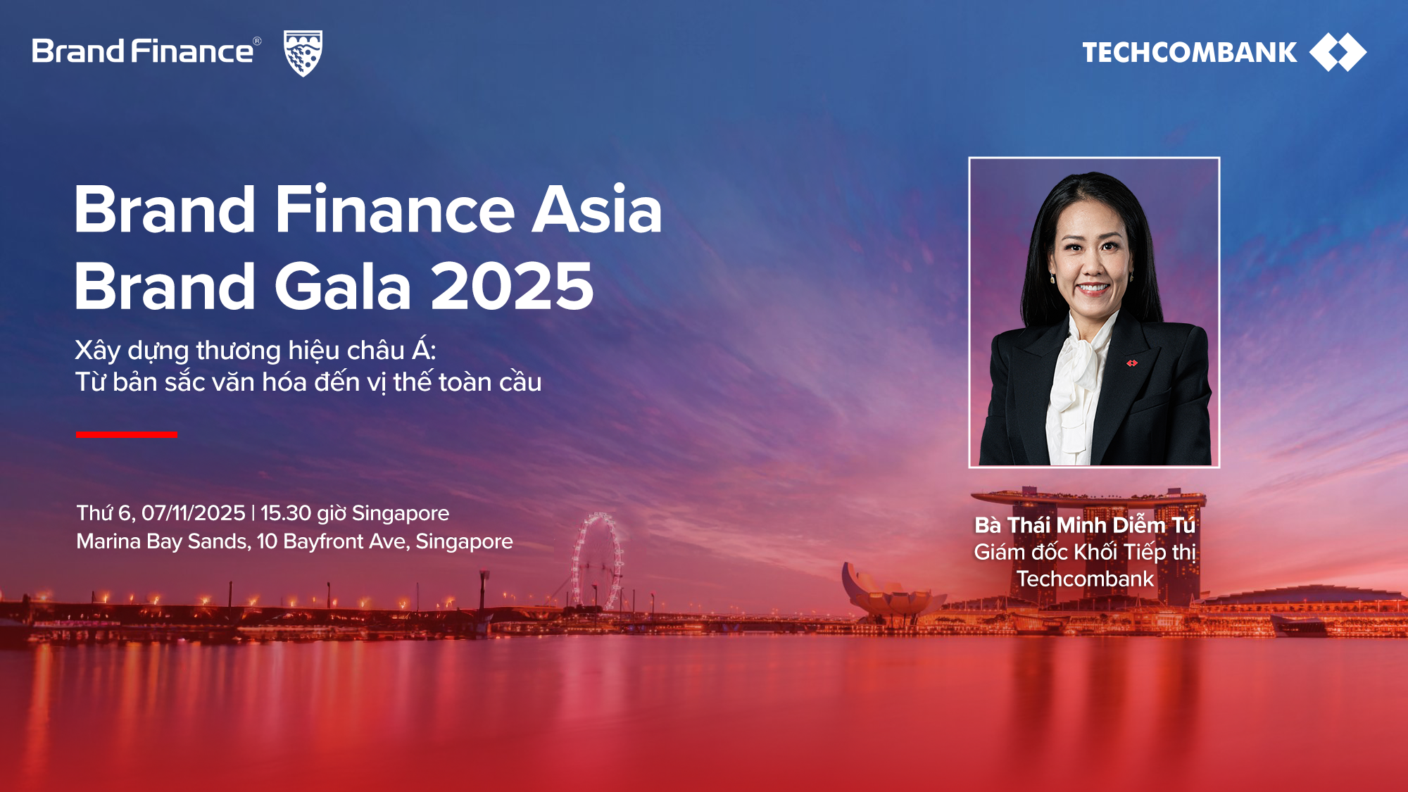 Giám đốc Khối Tiếp thị ngân hàng Techcombank sẽ tham gia đối thoại tại Diễn đàn Thương hiệu hàng đầu châu Á - Ảnh 1