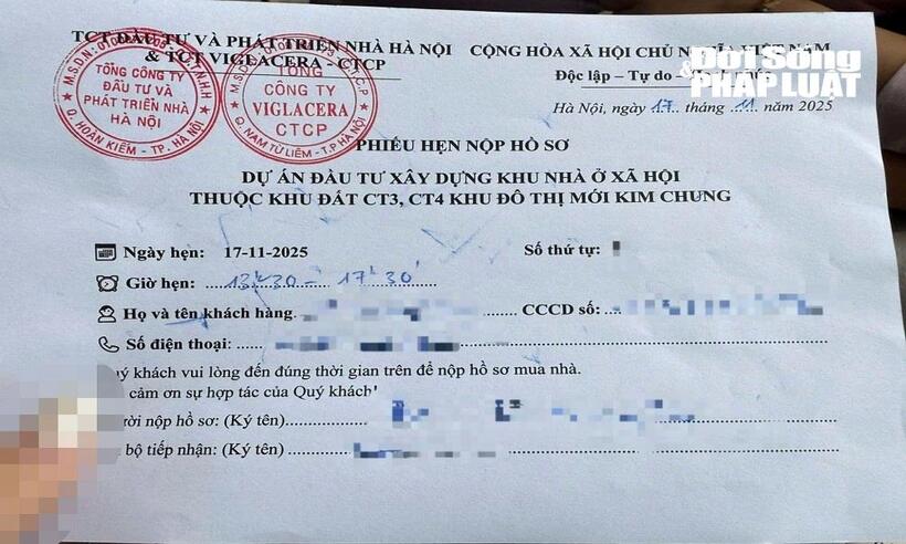 "Cuộc đua" nộp hồ sơ mua nhà ở xã hội: Cận cảnh dòng người chen chân tìm cơ hội an cư tại dự án CT3 Kim Chung - Ảnh 3