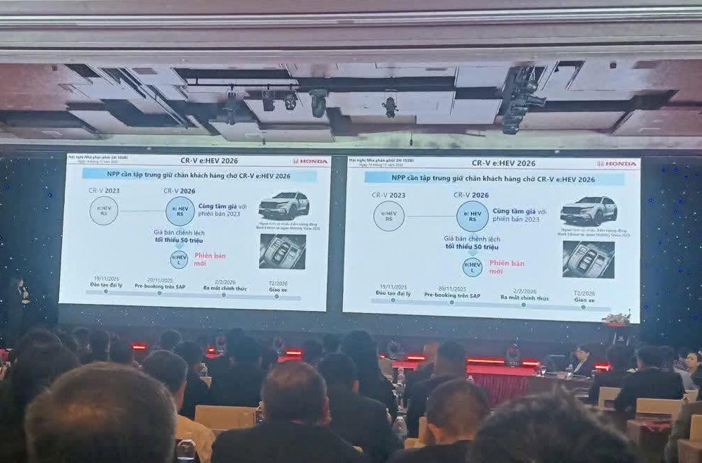 Lộ thông tin Honda CR-V e:HEV 2026 sắp bán tại Việt Nam: Cụm cần số phím bấm, thêm bản giá rẻ cho người thích xe hybrid, bán ra ngay tháng 2 - Ảnh 1