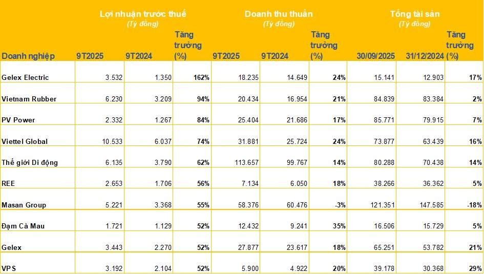 Nhận diện những 'đầu tàu' bứt phá trong bức tranh kết quả kinh doanh 9 tháng đầu năm 2025 - Ảnh 6