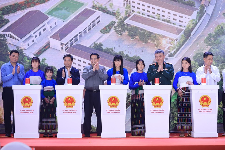 TỔNG THUẬT: Khởi công xây dựng các trường phổ thông nội trú tại các xã biên giới đất liền - Ảnh 6