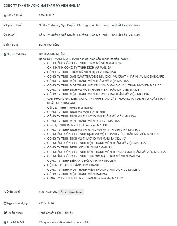 Hé lộ việc đóng thuế của thẩm mỹ viện Mailisa ở Đắk Lắk - Ảnh 2