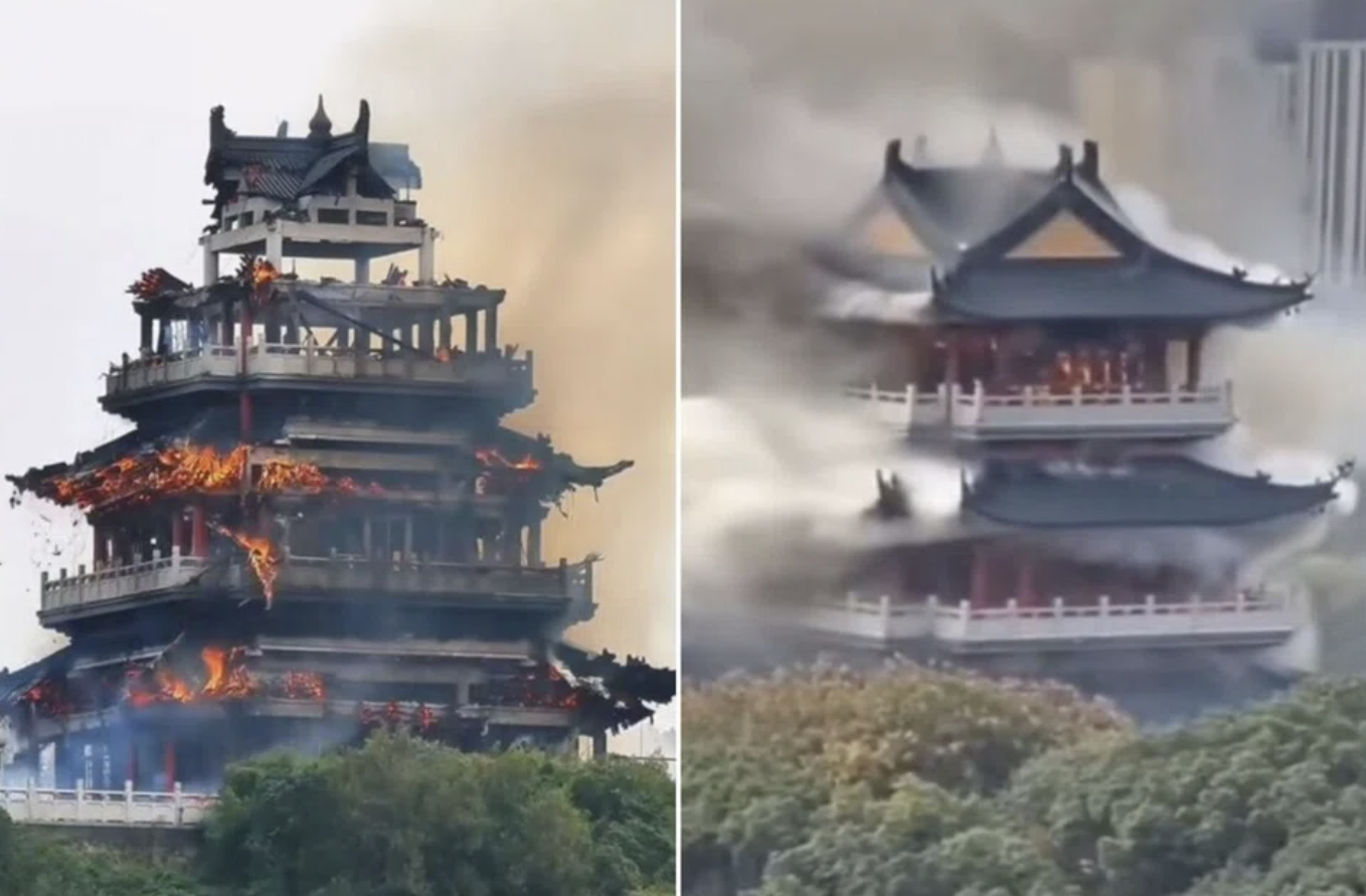 Thông tin bất ngờ về vụ cháy "tòa tháp 1.500 tuổi" ở Trung Quốc - Ảnh 1