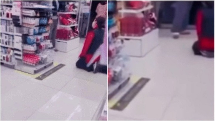 Phẫn nộ cảnh nhân viên cửa hàng phải quỳ xin lỗi sau khi nhắc nhở trẻ con - Ảnh 1