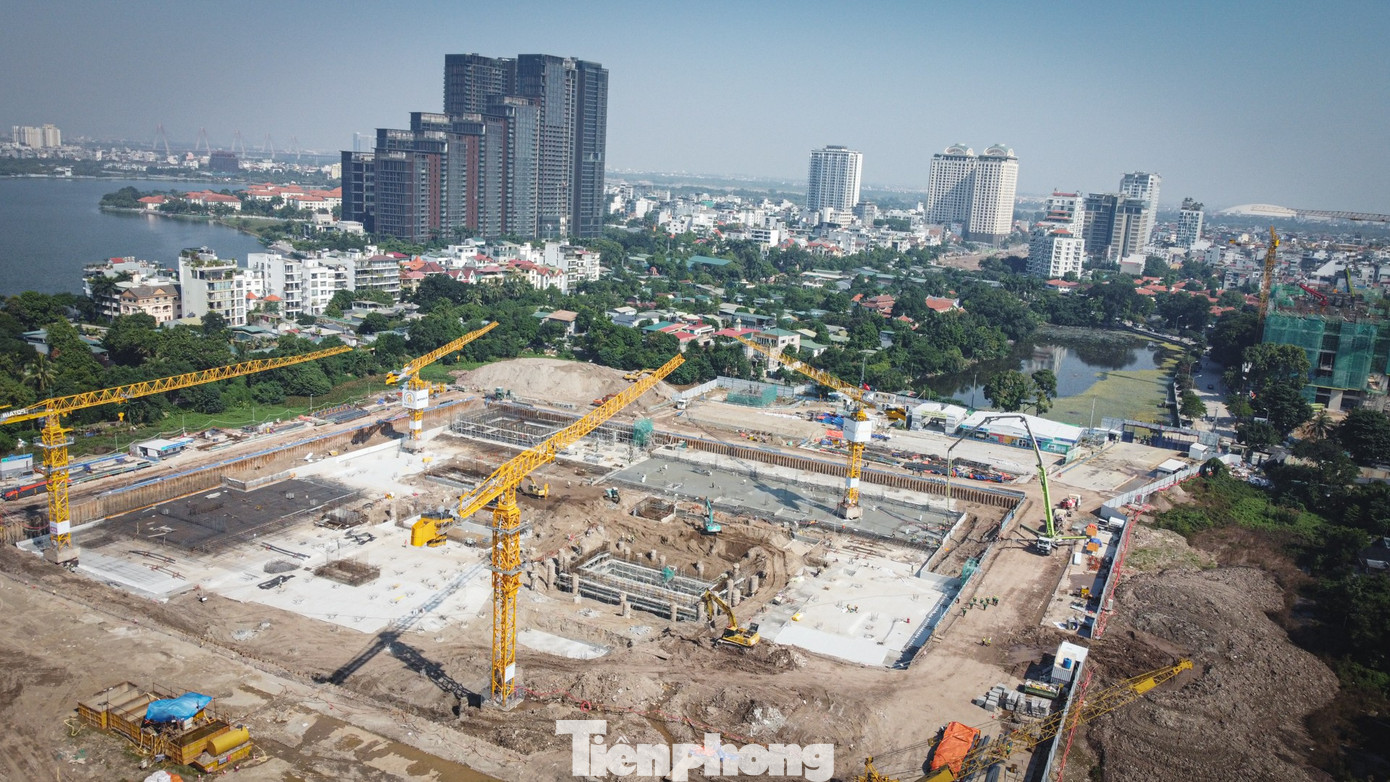 Hà Nội: Đại công trường Nhà hát Ngọc Trai gấp rút thi công - Ảnh 2