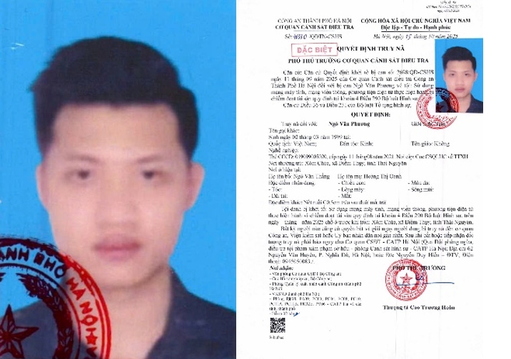 Khởi tố, truy nã Ngô Văn Phương sinh năm 1999 - Ảnh 1