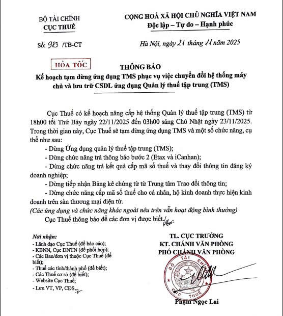 Cục Thuế đưa ra thông báo mới, người dân cần nắm rõ - Ảnh 1