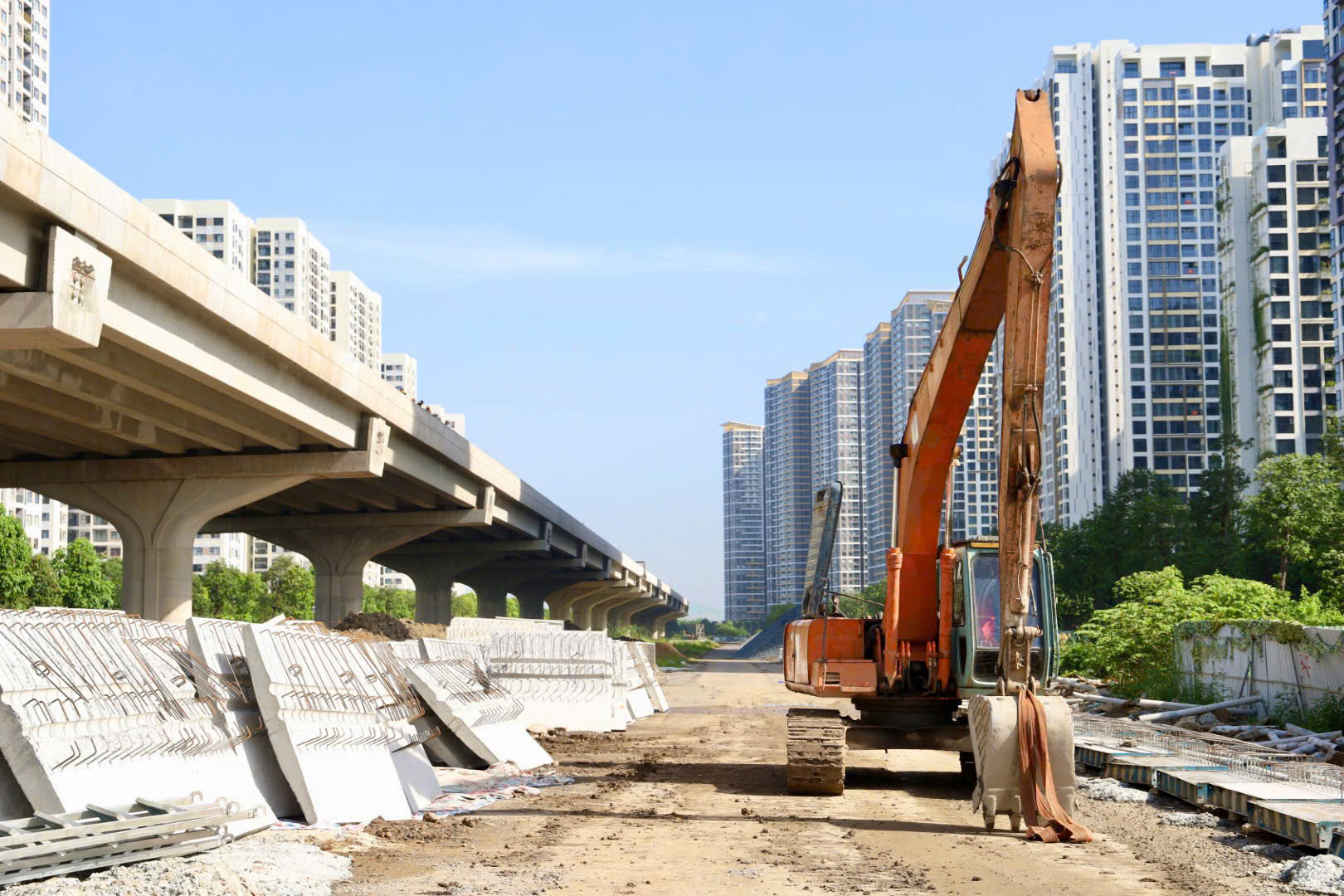 Những cây số Vành đai 3 đầu tiên sắp thông xe đạt tiến độ - Ảnh 12