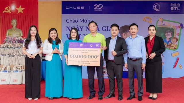 Chubb Life Việt Nam hỗ trợ học sinh Thái Nguyên sau mưa bão - Ảnh 1