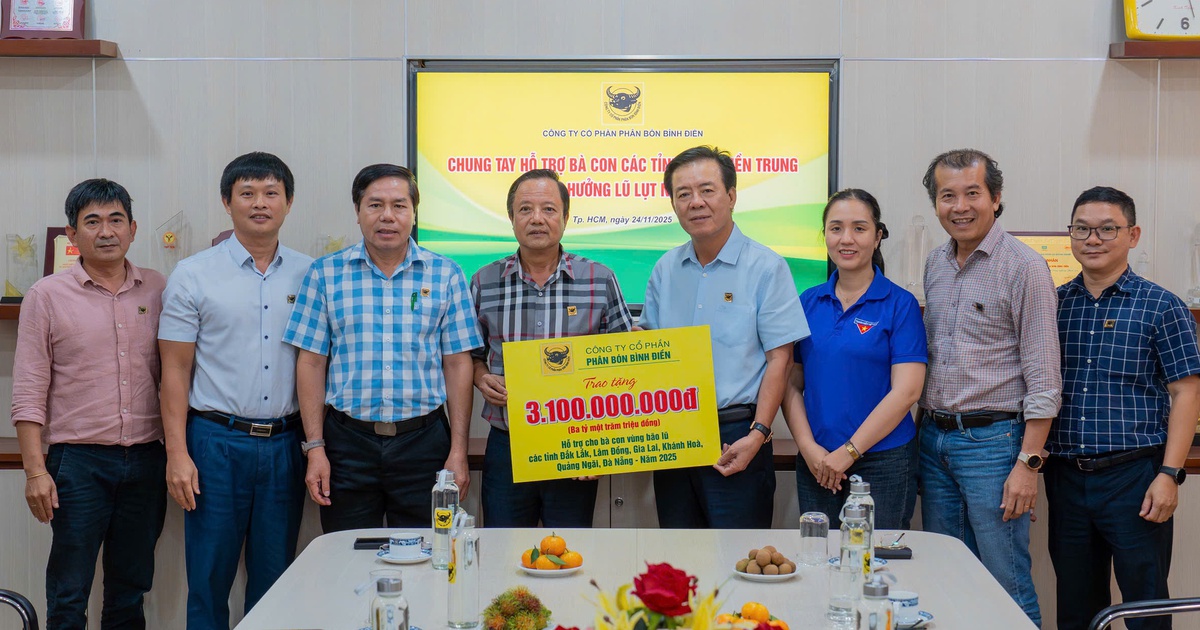 Bình Điền hỗ trợ khẩn cấp 3,1 tỉ đồng giúp bà con vùng lũ nam Trung bộ