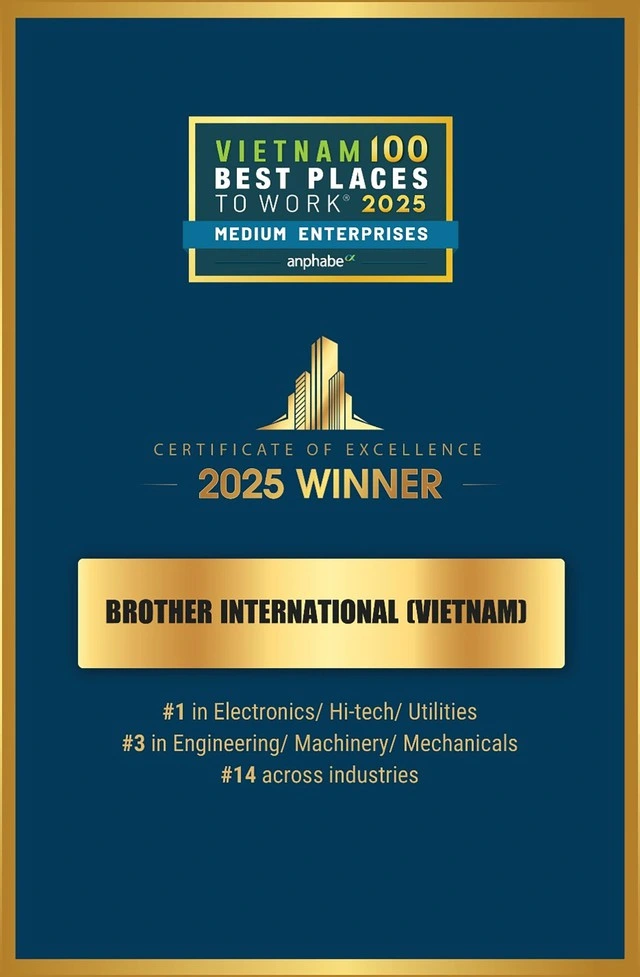 Brother International (Việt Nam) tiếp tục đạt Top 100 nơi làm việc tốt nhất Việt Nam 2025 - Ảnh 2