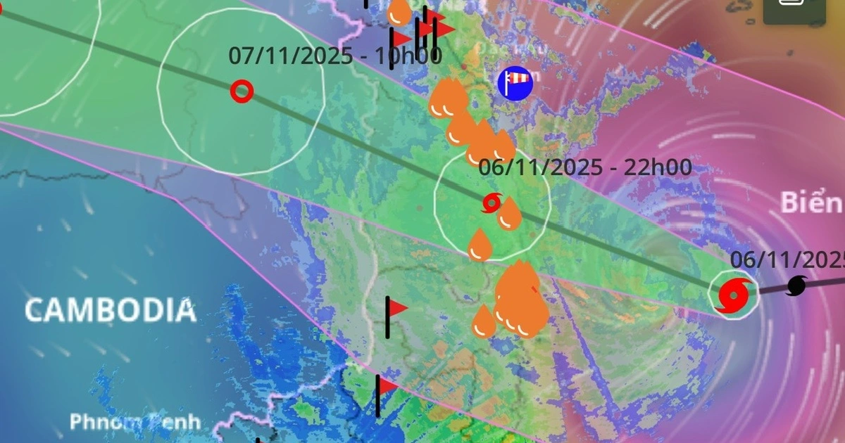 Bão Kalmaegi chỉ còn cách Quy Nhơn 190 km, giật trên cấp 17