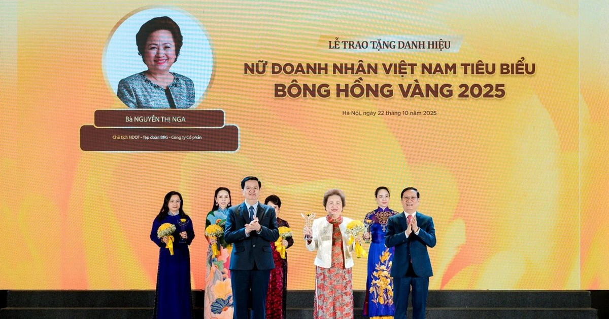 Chủ tịch Tập đoàn BRG lần thứ 6 được vinh danh TOP 10 'Nữ doanh nhân Việt Nam tiêu biểu - Bông hồng Vàng 2025'