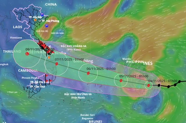 Bão Kalmaegi sắp vào Biển Đông, trưa ngày 7 đổ bộ vào đất liền - Ảnh 1