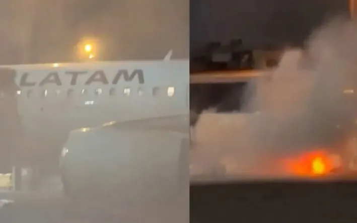 Cháy đường băng sân bay ở Brazil, gần 200 hành khách phải sơ tán - Ảnh 1