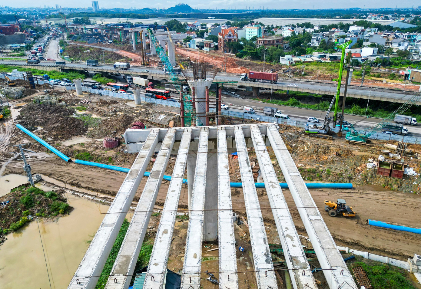 Nút giao nghìn tỷ phức tạp nhất Vành đai 3 trước ngày thông xe kỹ thuật - Ảnh 14