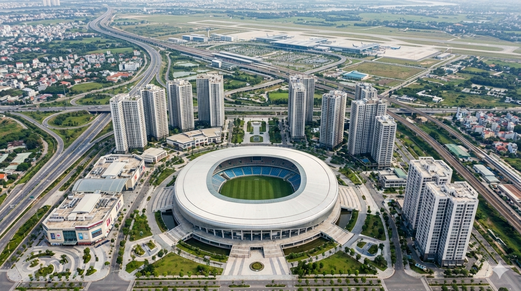 Cuộc đua siêu sân vận động: Vingroup xây sân có mái che lớn nhất thế giới, Sun Group làm sân 50.000 chỗ ngay cạnh trung tâm - Ảnh 1
