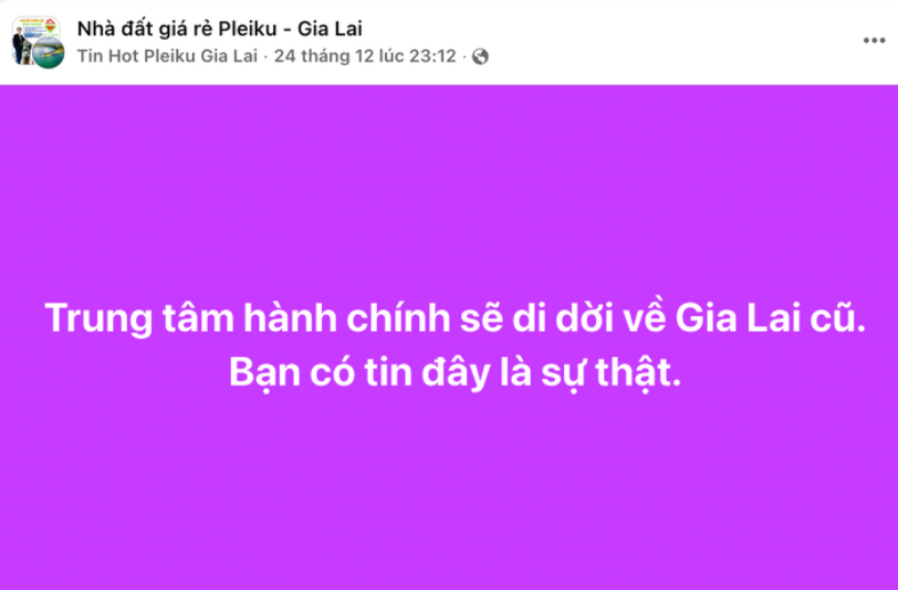 Bí thư Tỉnh ủy Gia Lai nói về 'tin đồn' chuyển trung tâm hành chính về Pleiku - Ảnh 1