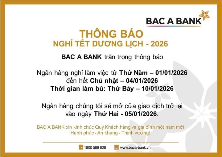 Lịch nghỉ Tết Dương lịch 2026 của hệ thống ngân hàng - Ảnh 15