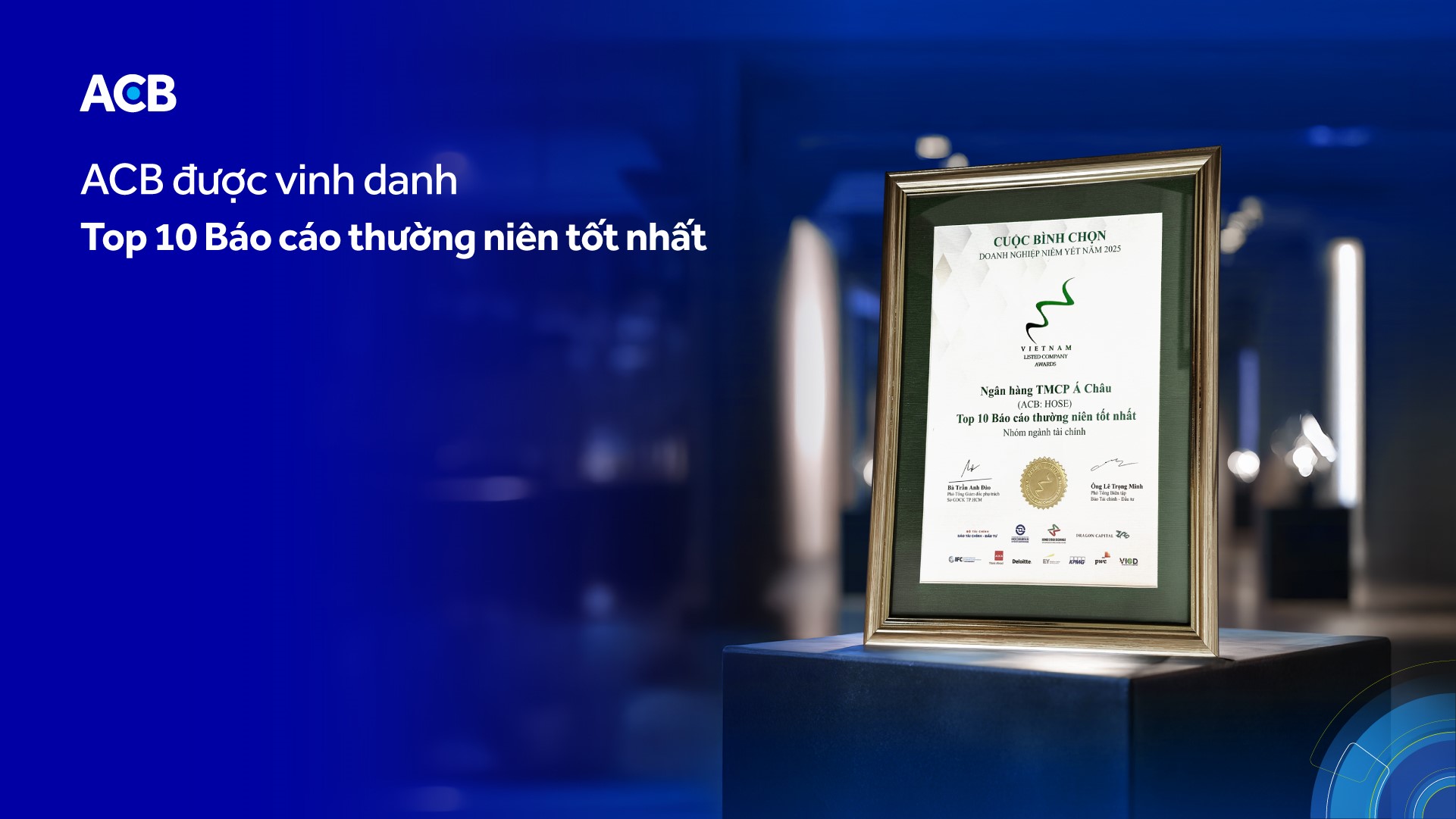 ACB được vinh danh “Top 10 Báo cáo thường niên tốt nhất” trong nhóm ngành tài chính - Ảnh 1