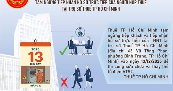 Thuế TP.HCM thông báo khẩn đến doanh nghiệp và người dân trên địa bàn