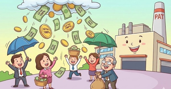 Một công ty sắp chốt danh sách trả cổ tức tiền mặt tỷ lệ 100%