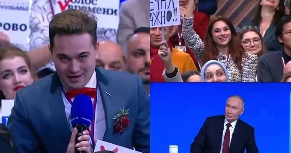 Phóng viên bất ngờ cầu hôn bạn gái giữa cuộc họp báo trên truyền hình của Tổng thống Nga