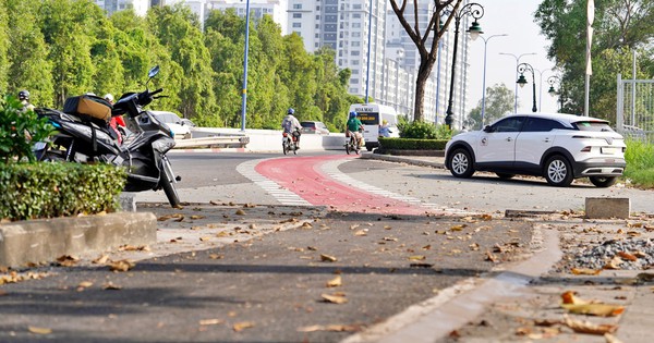 Cận cảnh đường dành riêng cho xe đạp đầu tiên ở TP.HCM trước ngày về đích