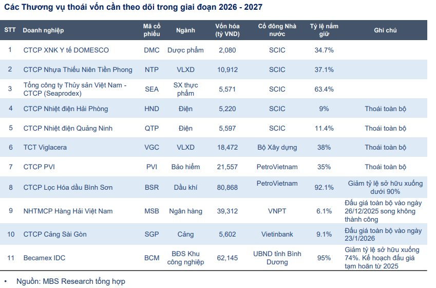 "Sóng thoái vốn" kỳ vọng dẫn dắt chứng khoán 2026: Loạt doanh nghiệp lớn vào tầm ngắm - Ảnh 2