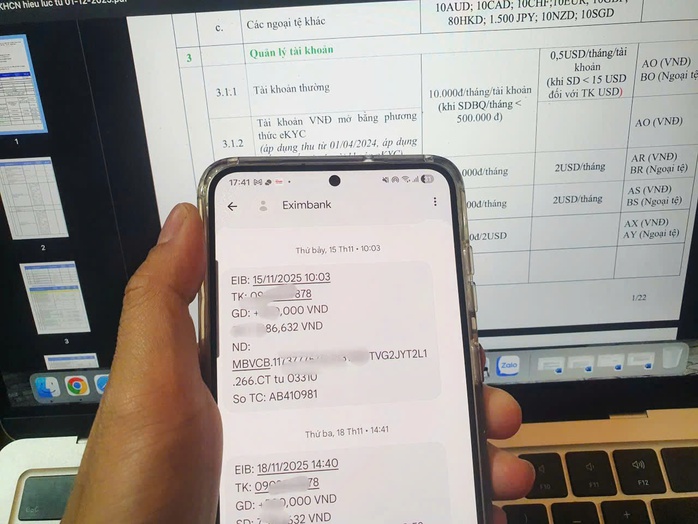 Lại tranh cãi ngân hàng thu phí quản lý tài khoản - Ảnh 1
