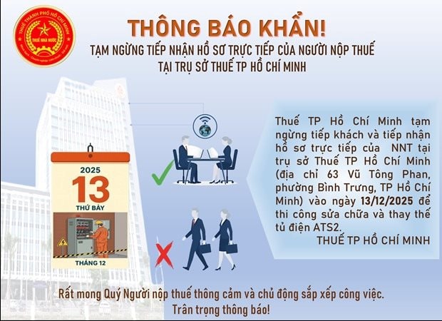 Thuế TP.HCM thông báo khẩn đến doanh nghiệp và người dân trên địa bàn - Ảnh 1