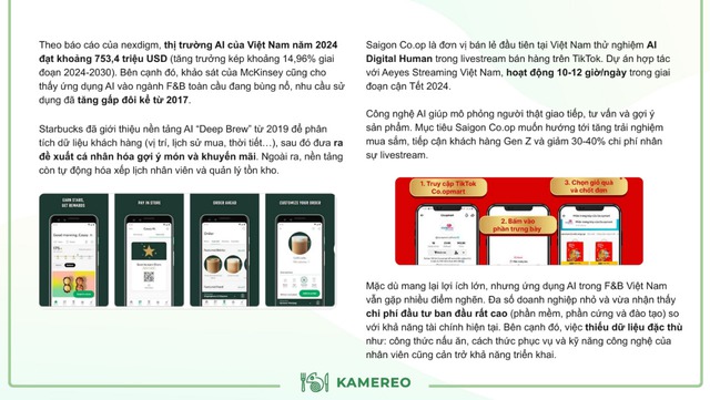 Tâm điểm Báo cáo F&B Quý 3/2025 công bố bởi Kamereo - Ảnh 4