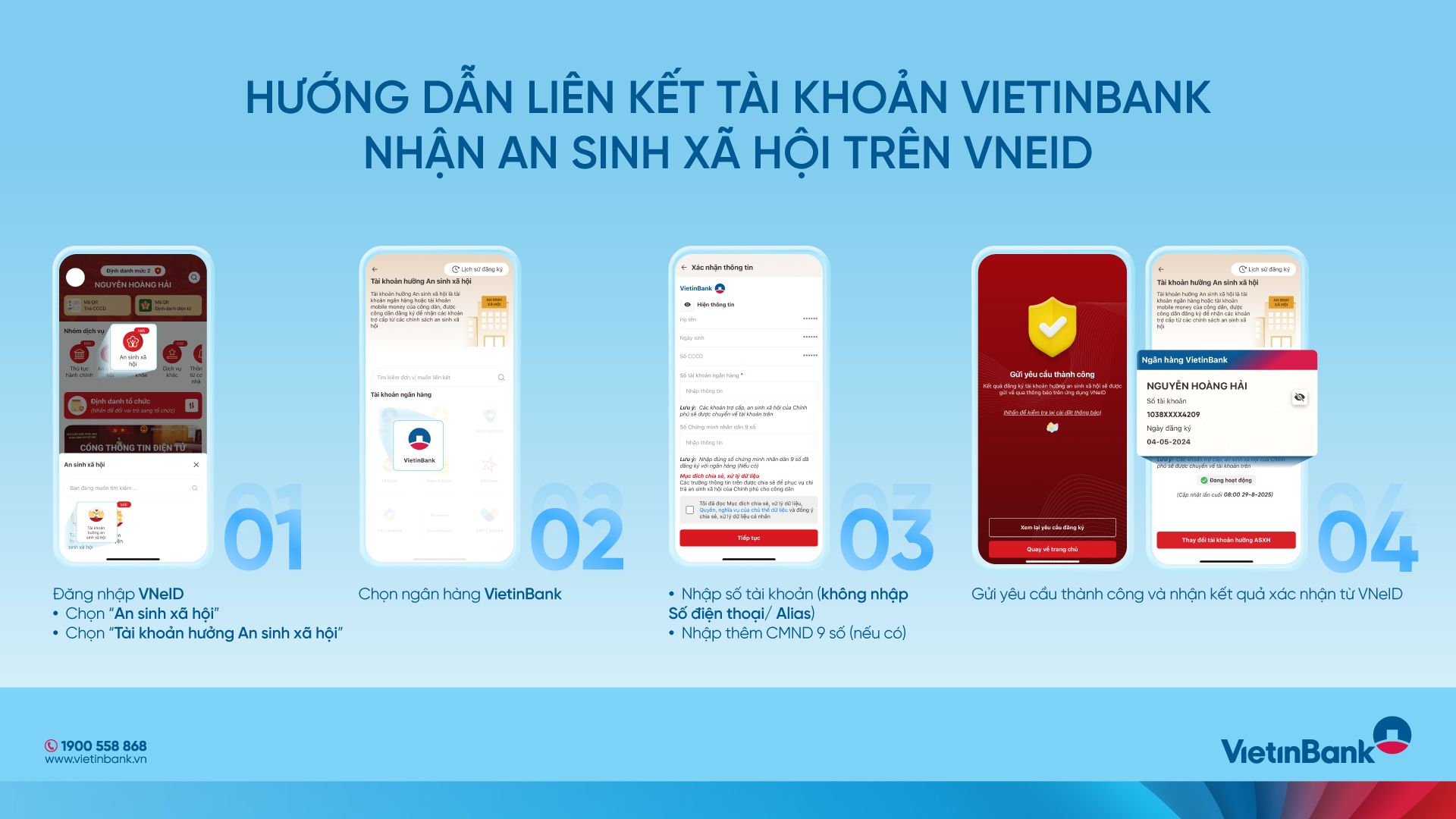 Vietcombank, VietinBank, Agribank và BIDV... hướng dẫn cách nhận 400 nghìn đồng tiền an sinh xã hội, người dân ai cũng nên biết - Ảnh 3