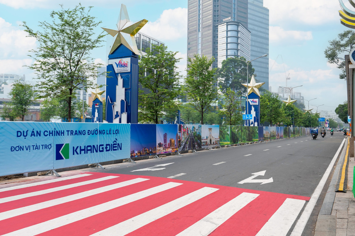 Khang Điền hoàn tất chỉnh trang đường Lê Lợi, diện mạo mới cho trục trung tâm TP.HCM - Ảnh 1
