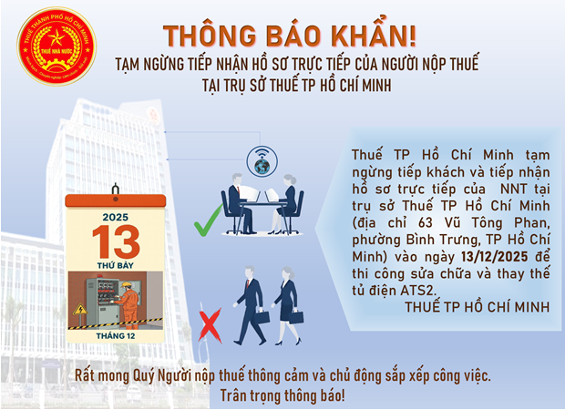 Thông báo khẩn từ Thuế TP.HCM, người dân lưu ý! - Ảnh 1