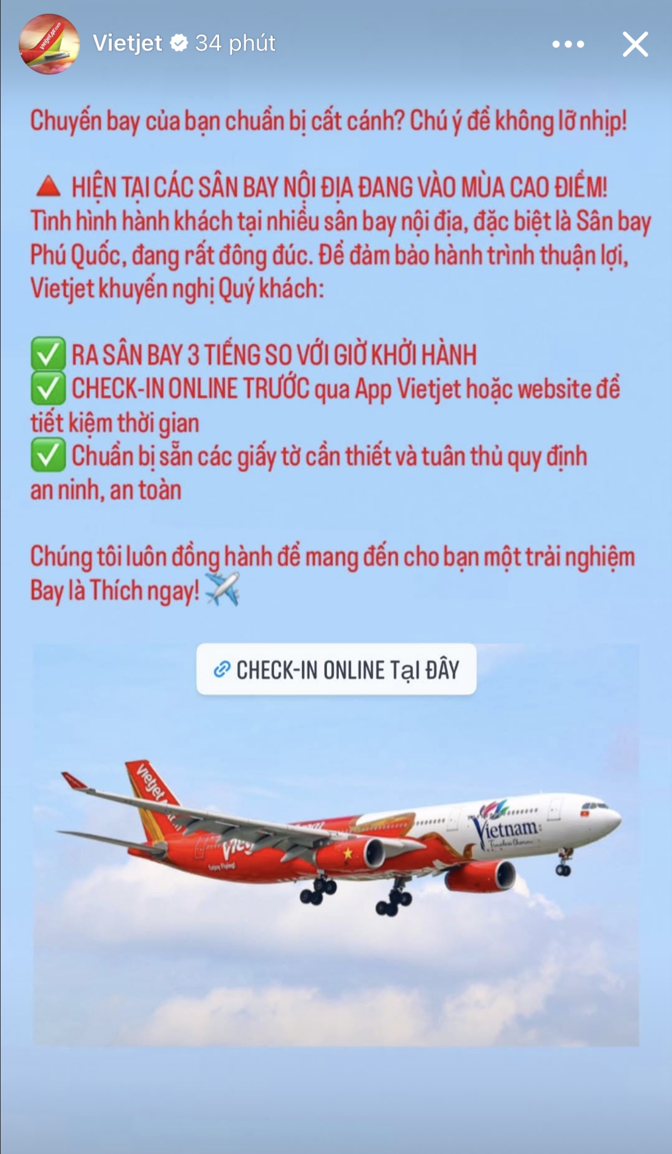Vietjet thông báo khẩn đến toàn bộ hành khách - Ảnh 1