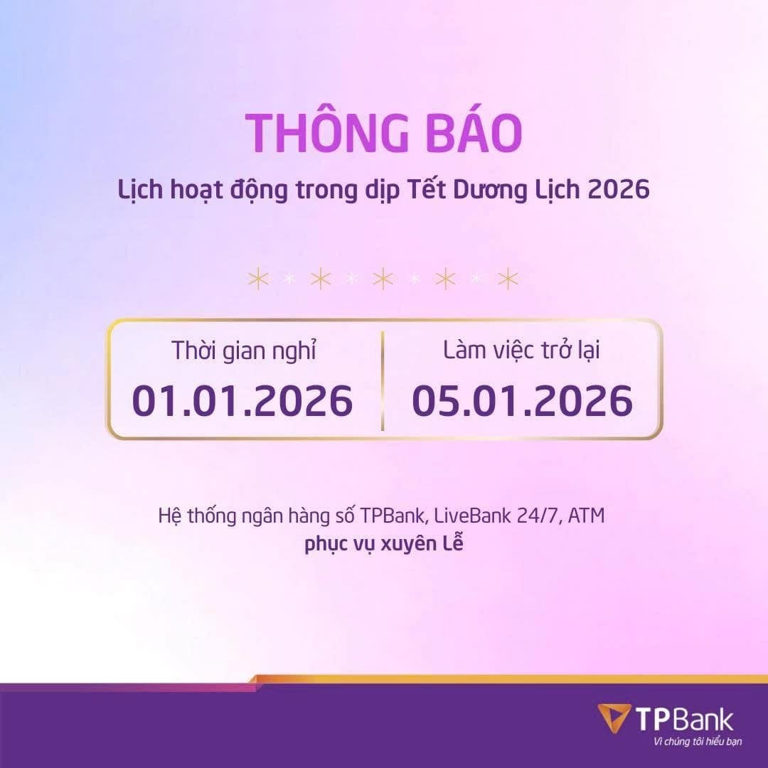 Lịch nghỉ Tết Dương lịch 2026 của hệ thống ngân hàng - Ảnh 11