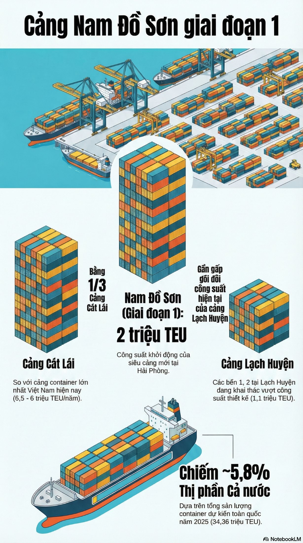 Vingroup xây siêu cảng 14 tỷ USD Nam Đồ Sơn: Công suất vượt cảng to thứ 2 thế giới, lớn hơn tổng lượng hàng cả nước hiện tại, Bộ Xây dựng ra văn bản mới - Ảnh 1