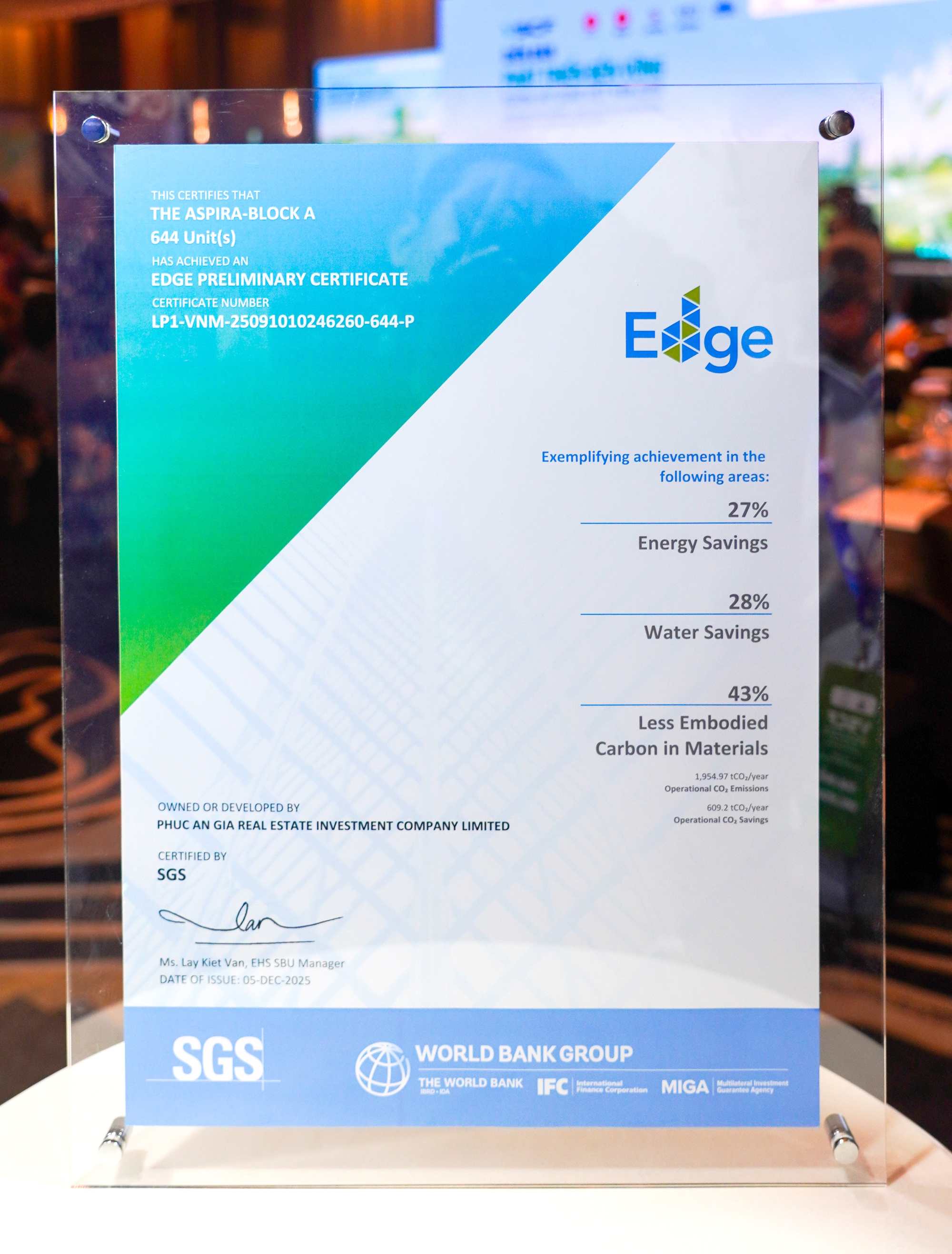 Chứng chỉ công trình xanh EDGE: Cú hích mới cho Sai Gon High Rise và The Aspira - Ảnh 2