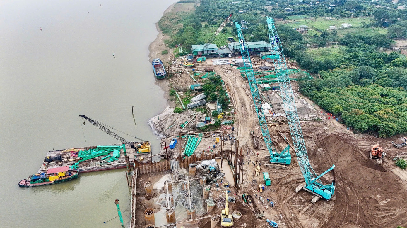 Toàn cảnh dự án cầu Tứ Liên gần 20.000 tỷ sau 7 tháng triển khai - Ảnh 3