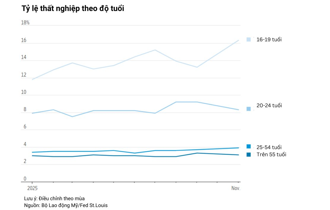 Buồn của nền kinh tế lớn nhất thế giới: Xuất hiện tín hiệu cảnh báo trong thị trường lao động, dự đoán năm 2026 khó khăn hơn - Ảnh 3
