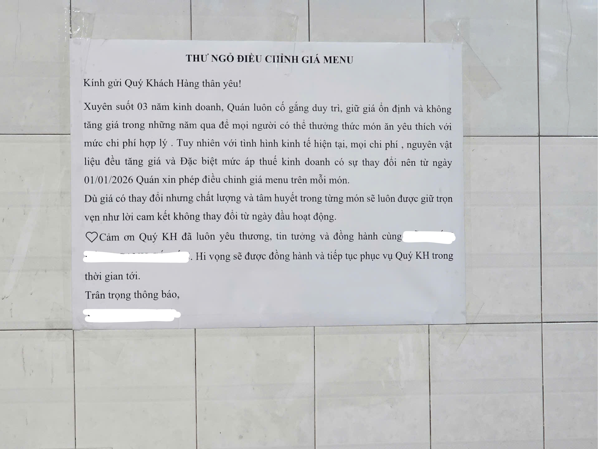 “Tâm tư” buộc phải tăng giá bán của chủ quán ở TP HCM - Ảnh 1