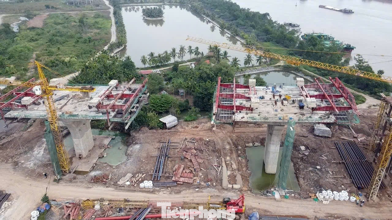 Cận cảnh tiến độ thi công cầu 6.200 tỷ nối trung tâm Hải Phòng với các khu đô thị mới - Ảnh 16