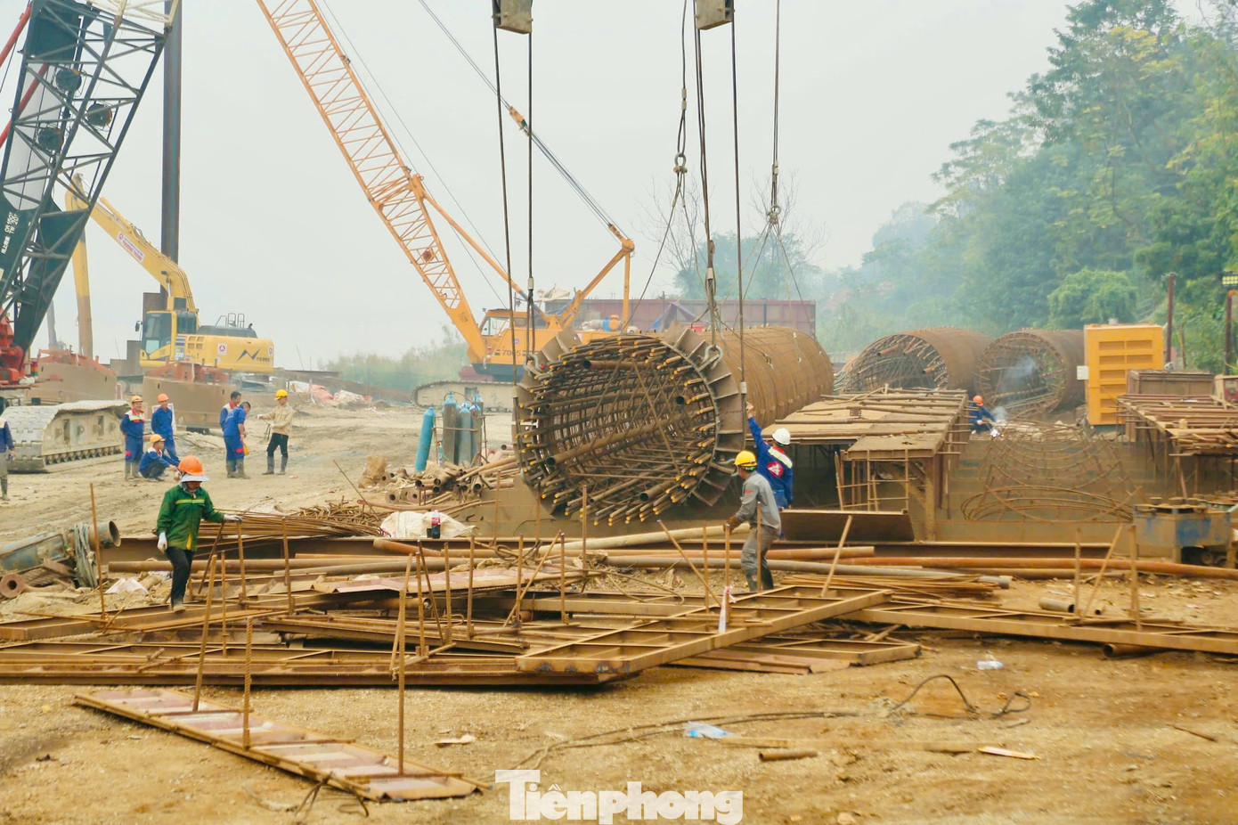 Toàn cảnh dự án cầu Tứ Liên gần 20.000 tỷ sau 7 tháng triển khai - Ảnh 6