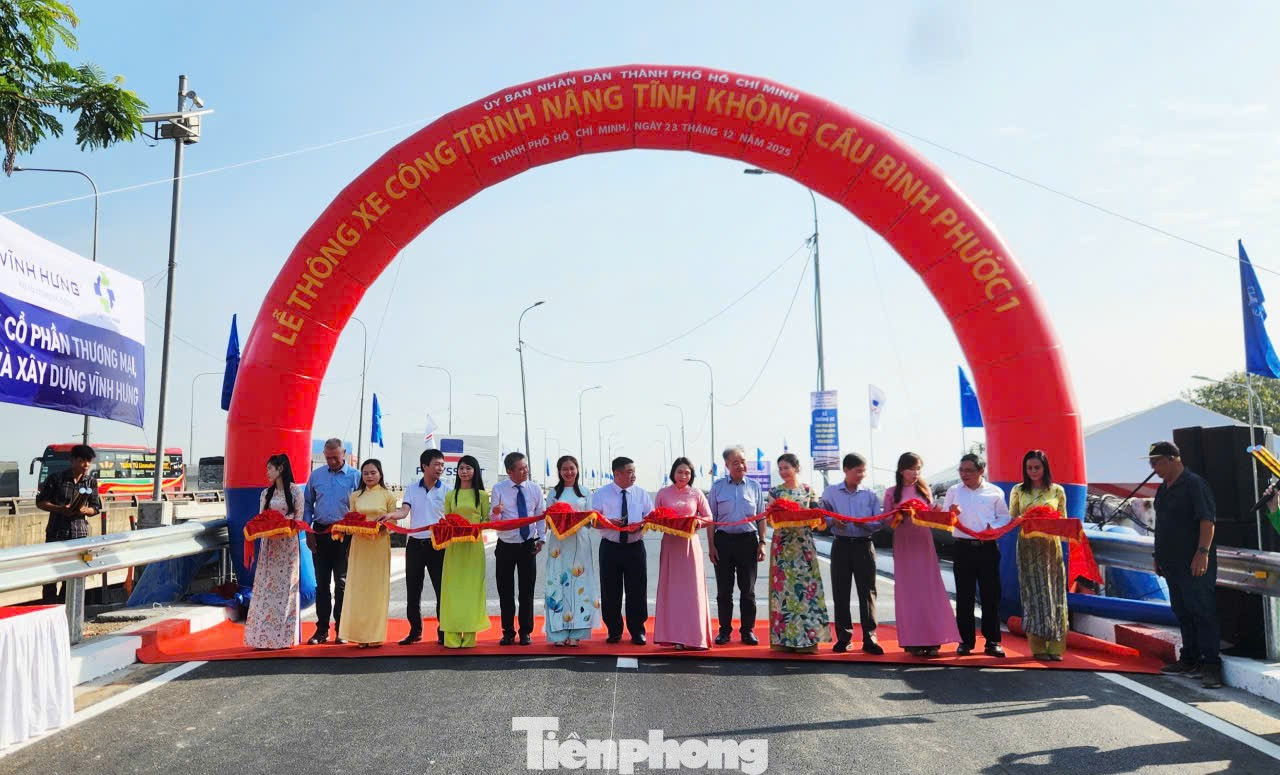 Diện mạo cầu Bình Phước 1 sau khi hoàn thành nâng tĩnh không - Ảnh 1