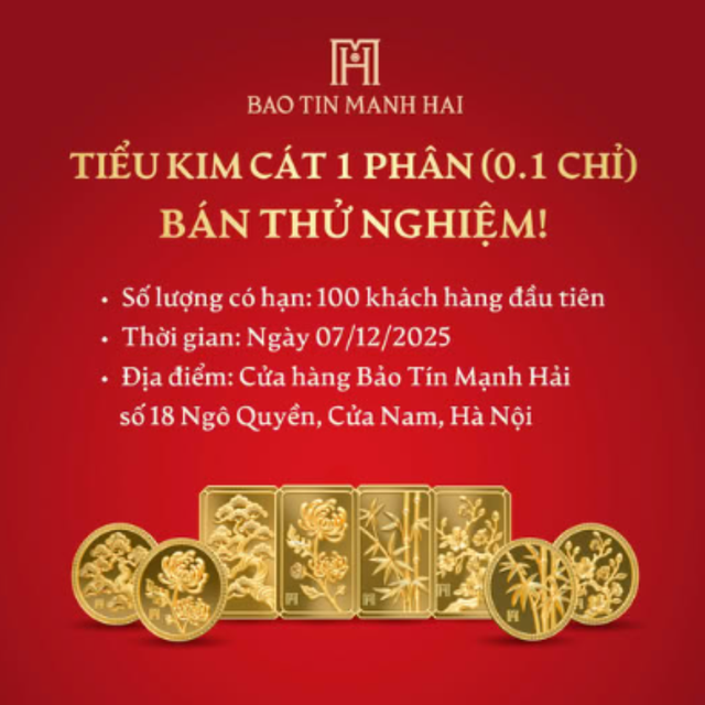 Lần đầu tiên Bảo Tín Mạnh Hải bán vàng 0,1 chỉ: Giờ ai cũng có thể mua vàng! - Ảnh 1