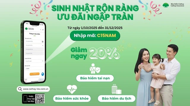 Cathay Việt Nam kỷ niệm 15 năm thành lập: Sinh nhật rộn ràng-Ưu đãi ngập tràn - Ảnh 1
