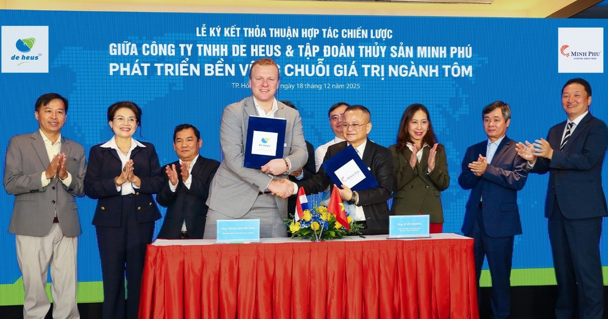 De Heus ký kết hợp tác với Tập đoàn Minh Phú nuôi tôm và cá rô phi