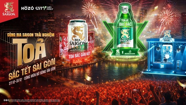 Bia Saigon - Mang trải nghiệm 'Tỏa sắc Tết' đến với Hozo City Tết Fest 2025 - Ảnh 1